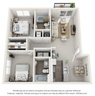 a floor plan is shown with a bedroom and a kitchen